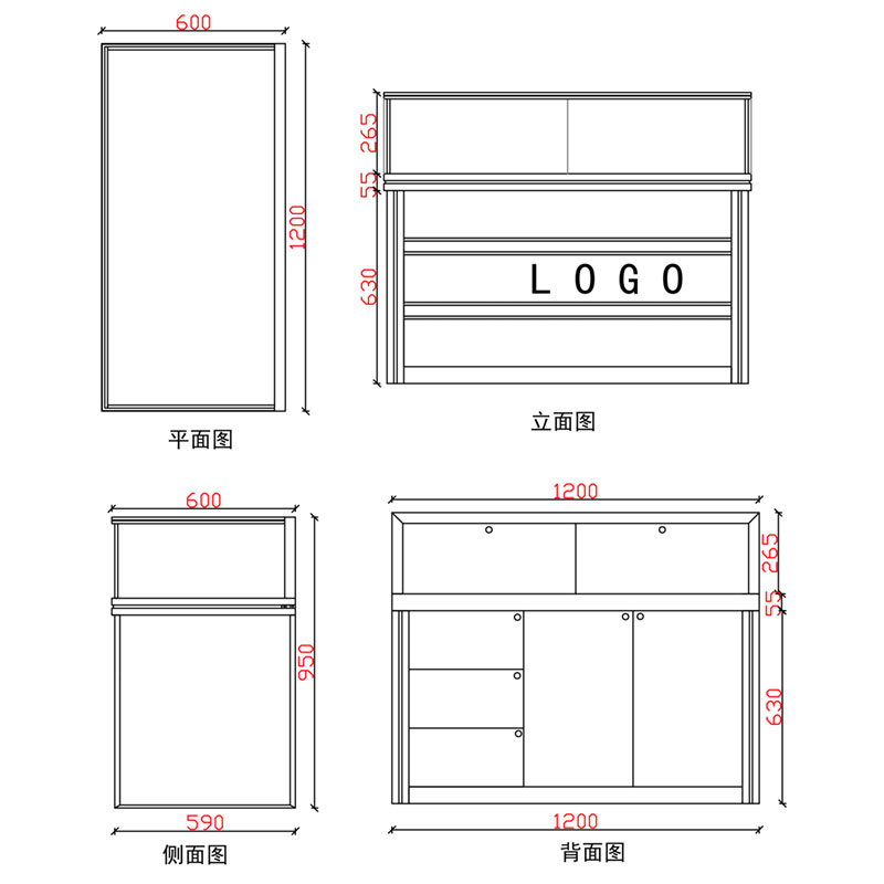 黃金展示柜,珠寶展柜,玻璃展柜