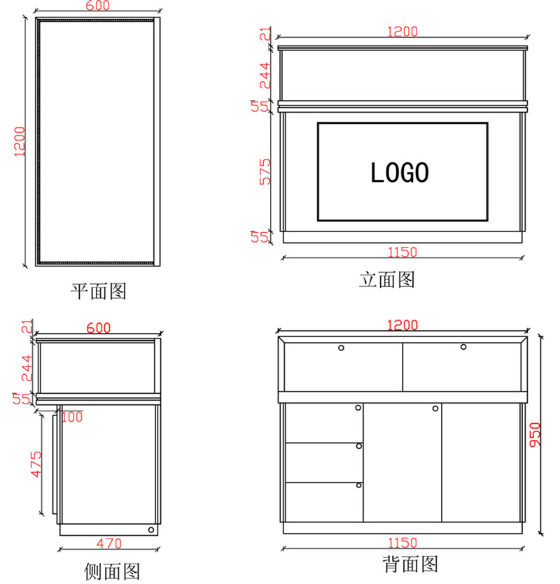 珠寶展柜,首飾展柜,玻璃展示柜